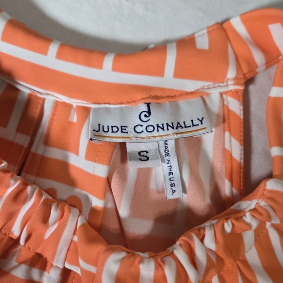 JUDE CONNALLY Dress‎  Geometric Ombra Orange/Red Summer Dress Size Small EUC - Picture 6 of 12